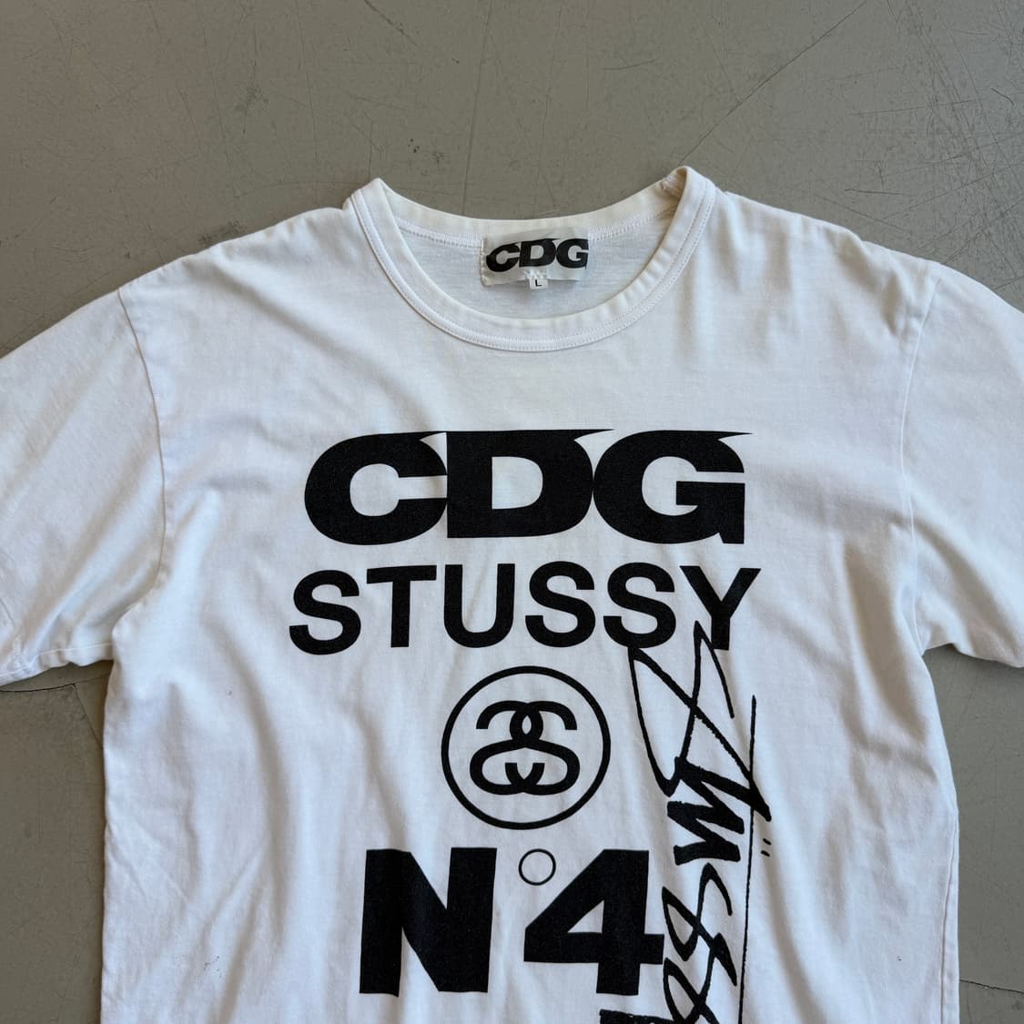 CDG x 스투시 하프 티셔츠 상품이미지4