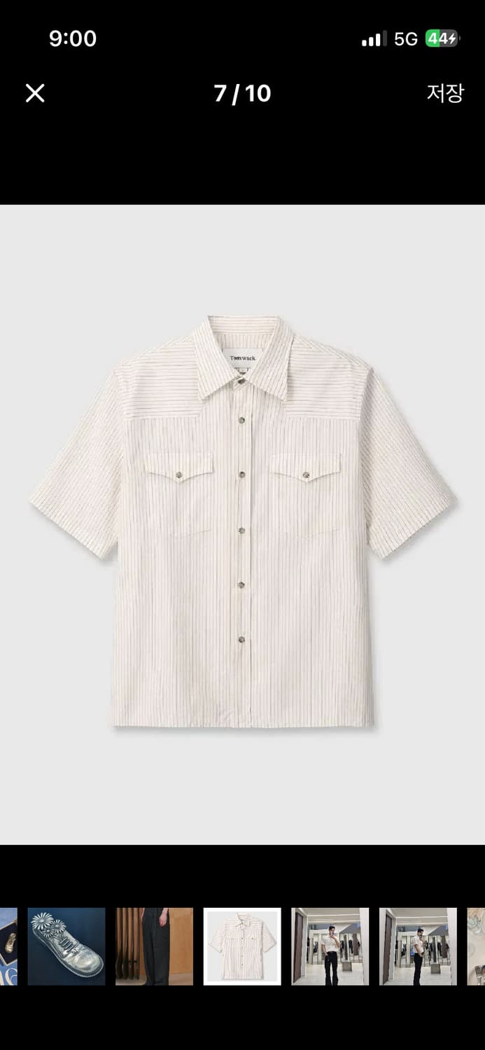 [새상품] 토니웩 로우컷 스트라이프 반팔셔츠 상품이미지1