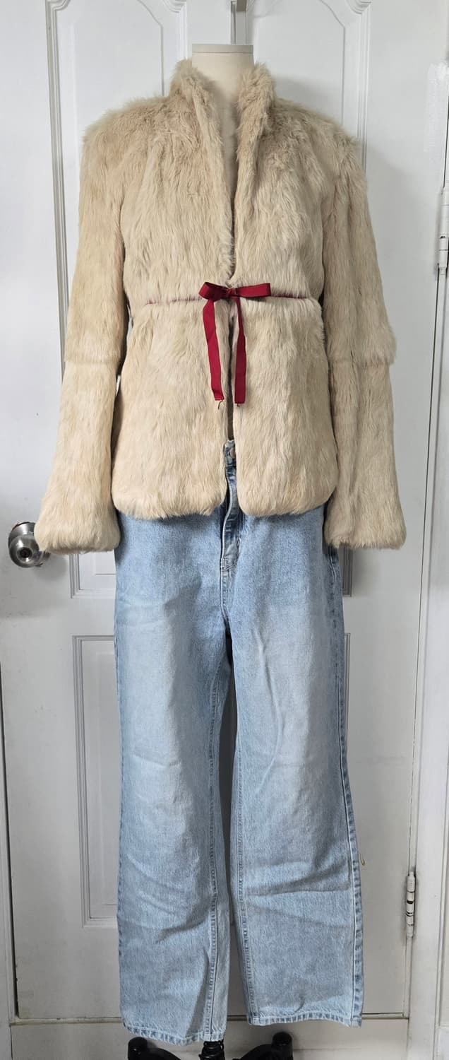 DKNY 빈티지 리얼래빗퍼 자켓 상품이미지1