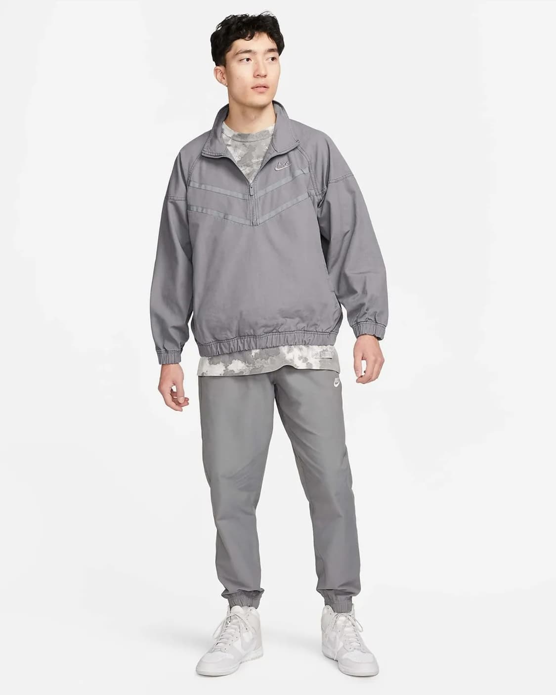 나이키 윈드러너 캔버스 하프집업 아노락 스모크 그레이 상품이미지4