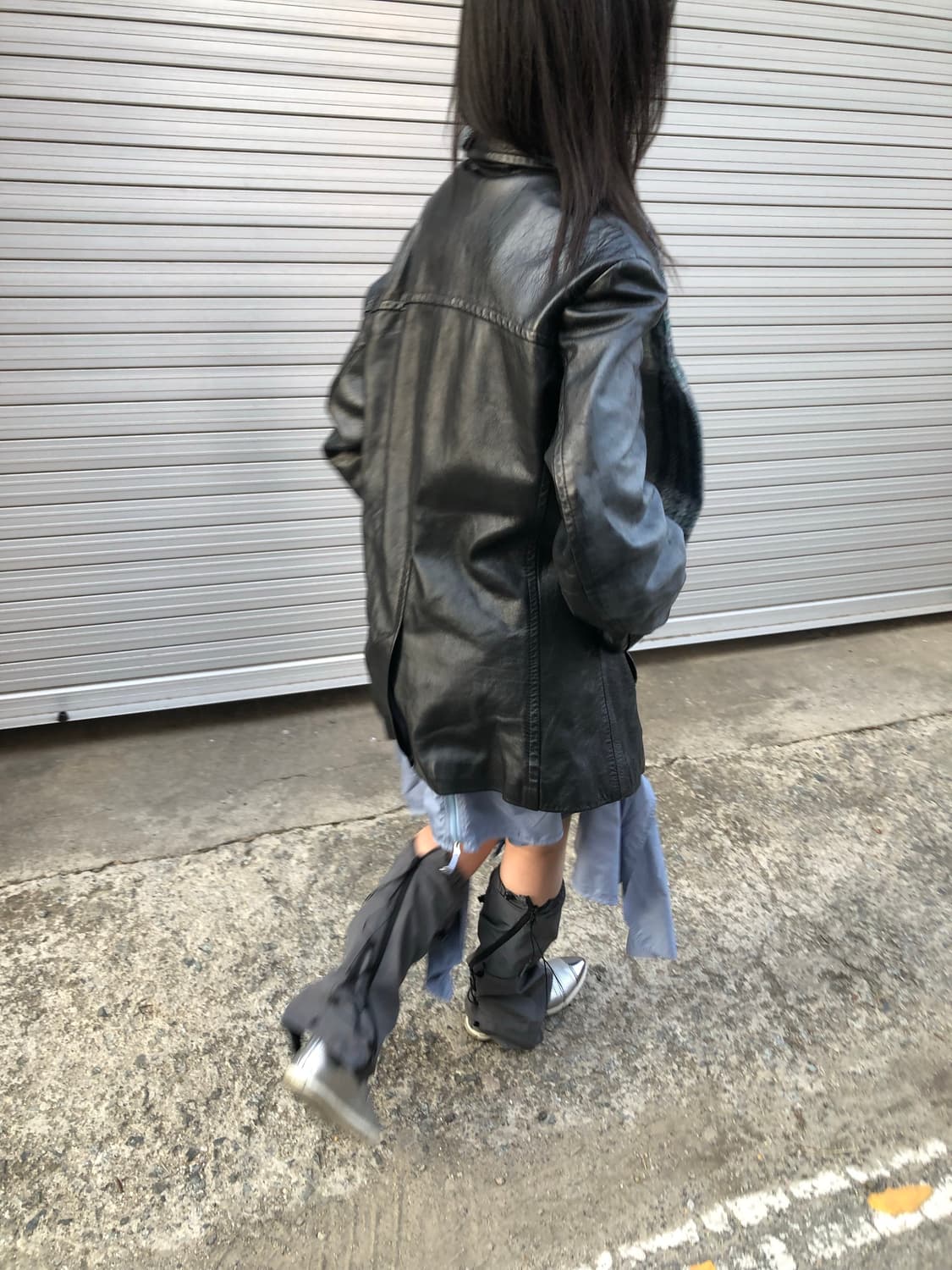 90s 이탈리안 리얼 레더 카코트 상품이미지2