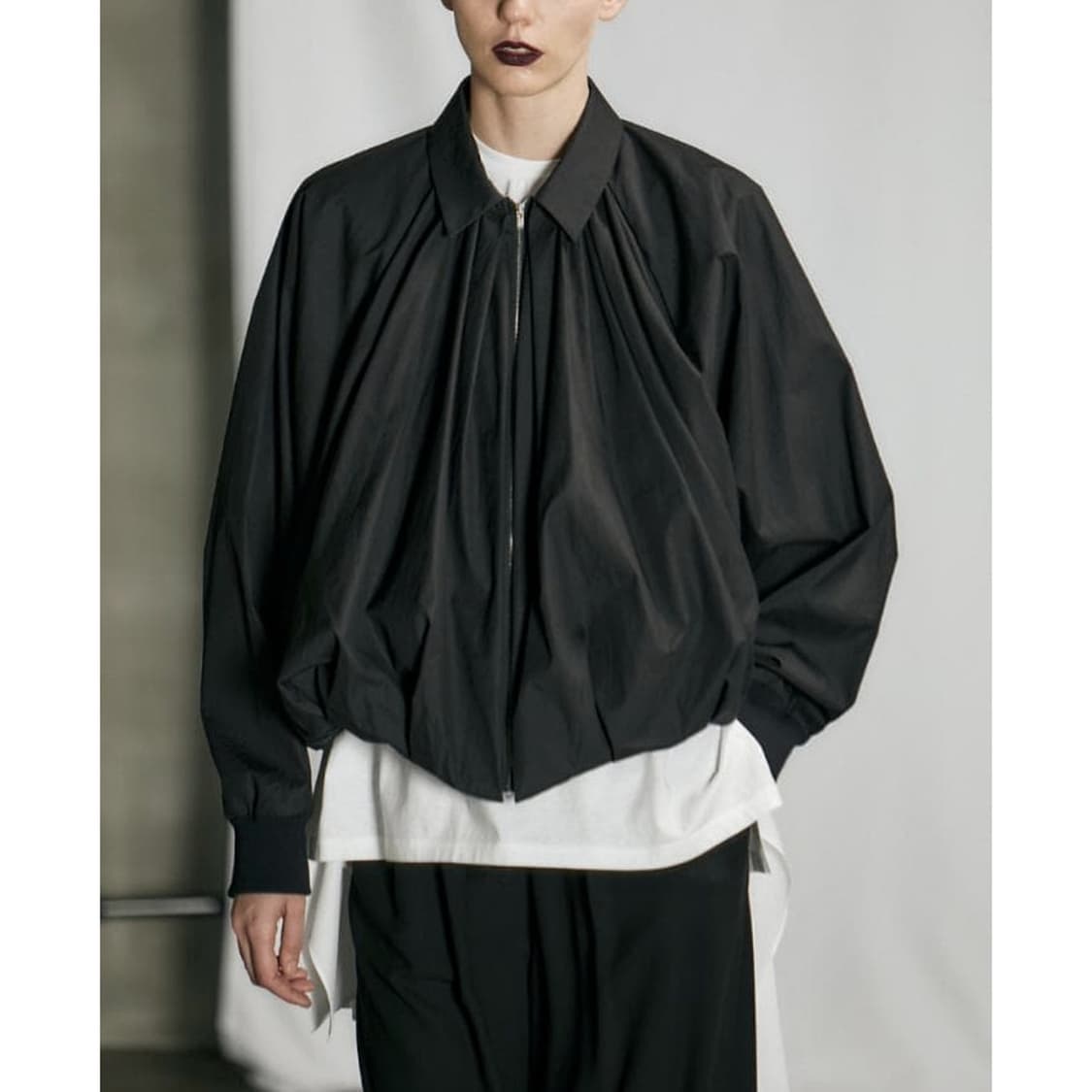 ENFOLD 엔폴드 22 셔링 벌룬 블루종 상품이미지1