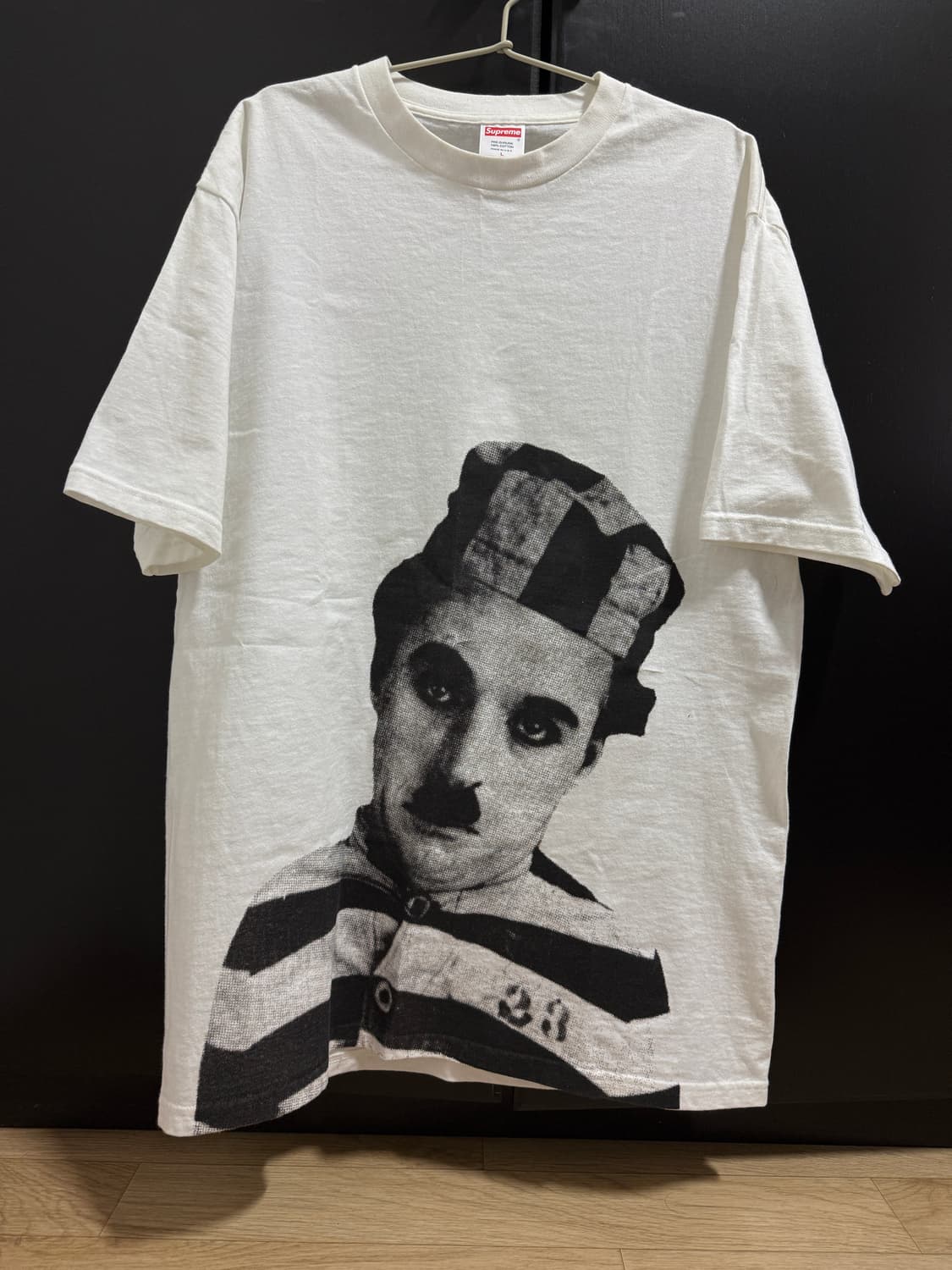 2003 ss 올드 슈프림 찰리채플린 화이트 L size 상품이미지1