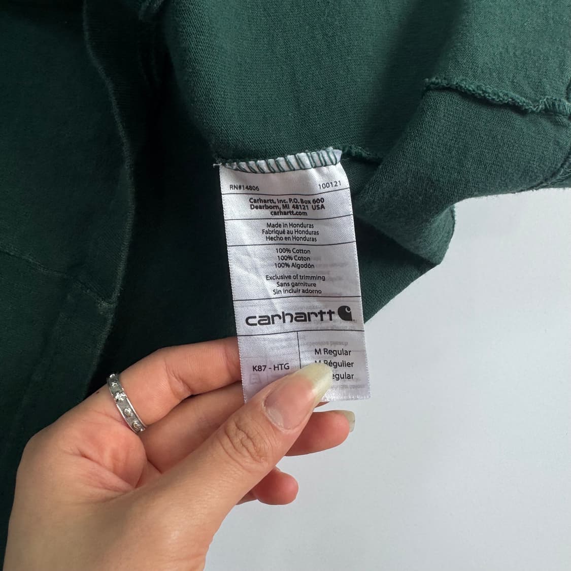 Carhartt 칼하트 원포켓 다크 그린 반팔 상품이미지6