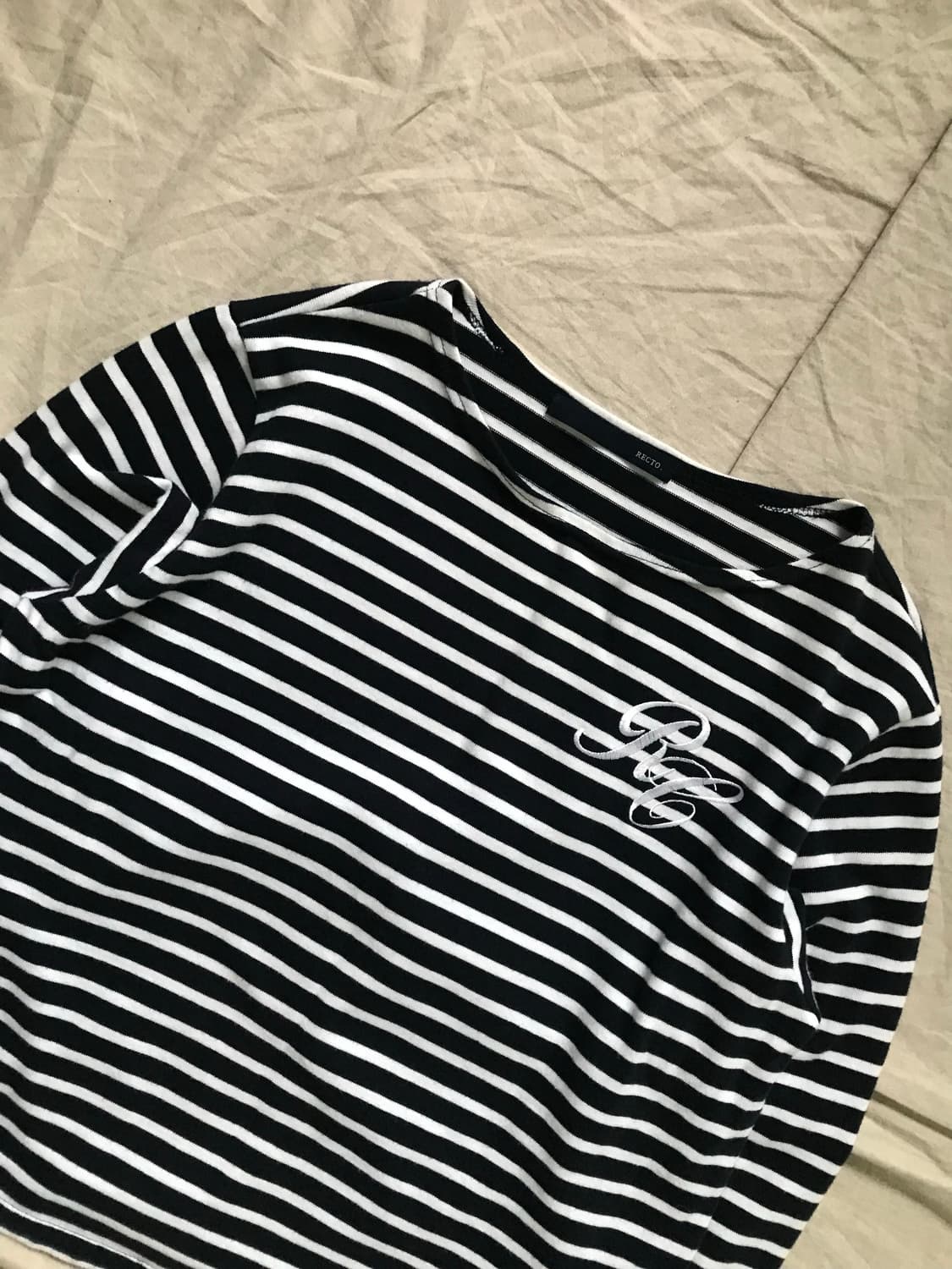 렉토 보트넥 스트라이프 롱슬리브티 상품이미지6