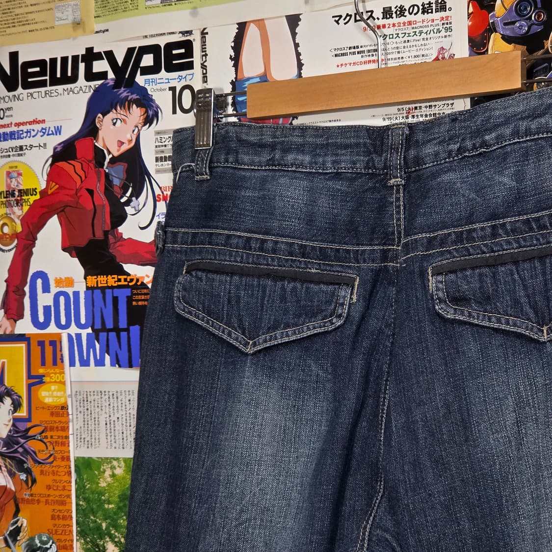 빈티지 기모 데님 카고 팬츠 상품이미지6