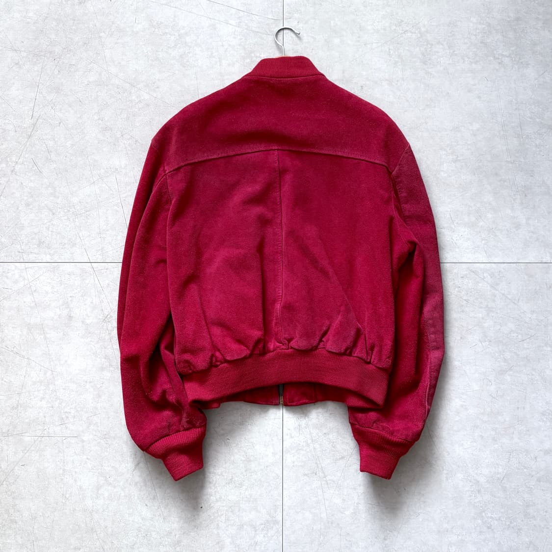 VINTAGE 90-00s 쇼트 스웨이드 레더 블루종 상품이미지8