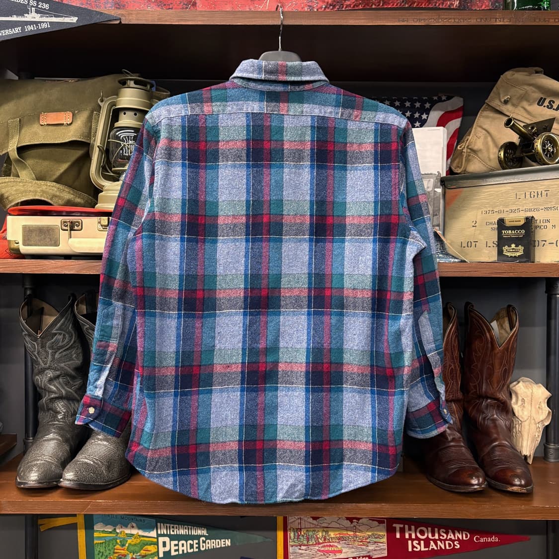 90s 펜들턴 버진울 플란넬 클래식 아메리칸 체크셔츠 N449 상품이미지2