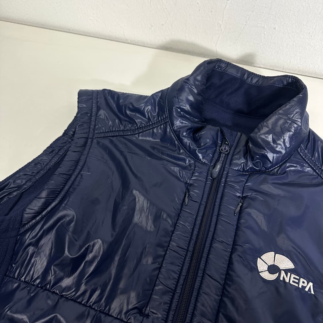 M 네파 네이비 기본로고 폴리 집업자켓 상품이미지2