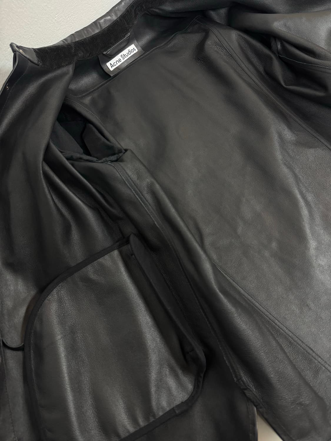 아크네 스튜디오 라크 나파 램스킨 오버셔츠 레더자켓 48 상품이미지9