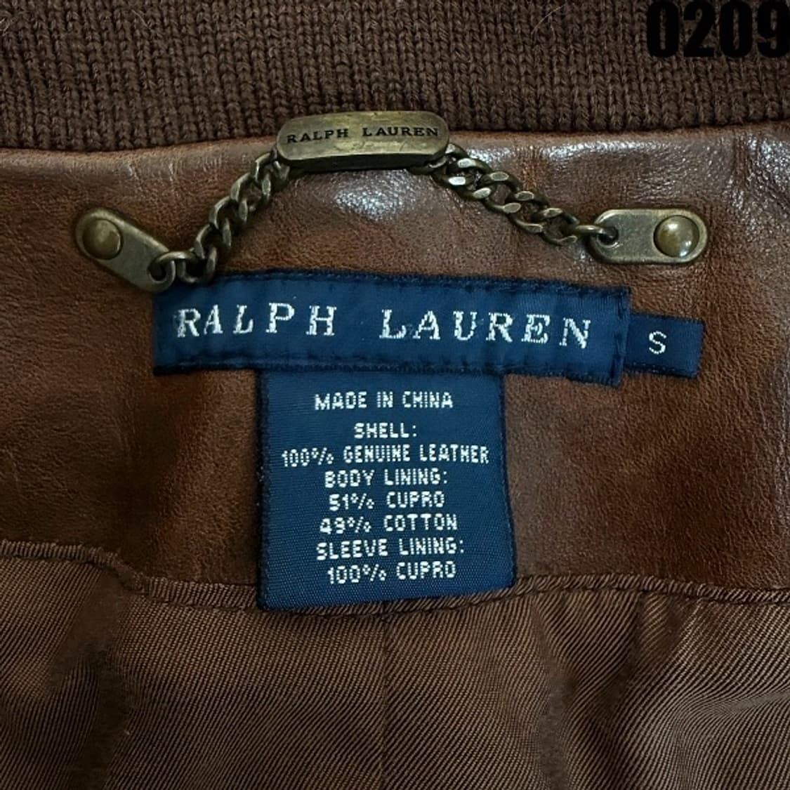 랄프로렌 소가죽 레더자켓 가죽자켓 S 0209 상품이미지9