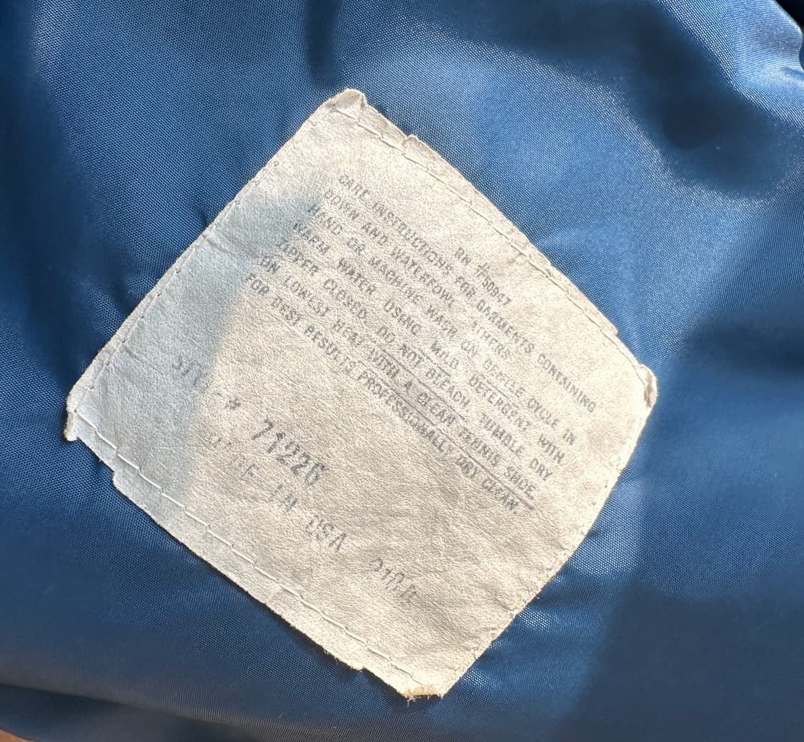 80s 팬필드 다운 푸퍼 베스트 made in usa 상품이미지7