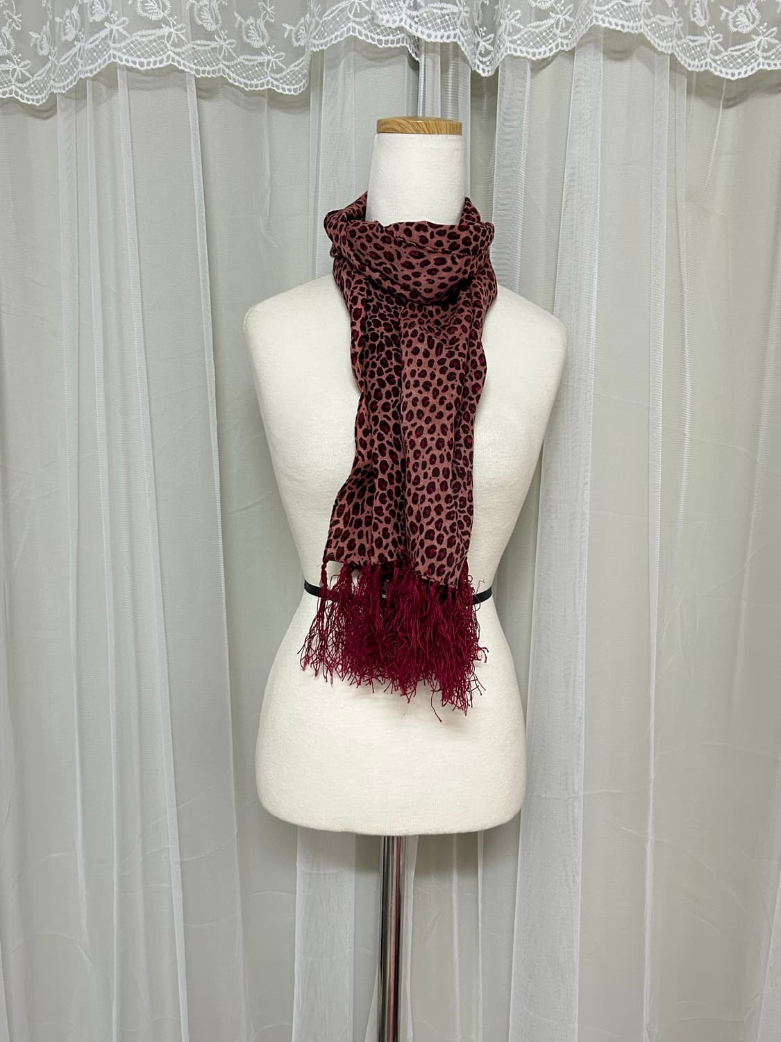 핑크 레오파드 갸루 스카프 머플러  상품이미지2