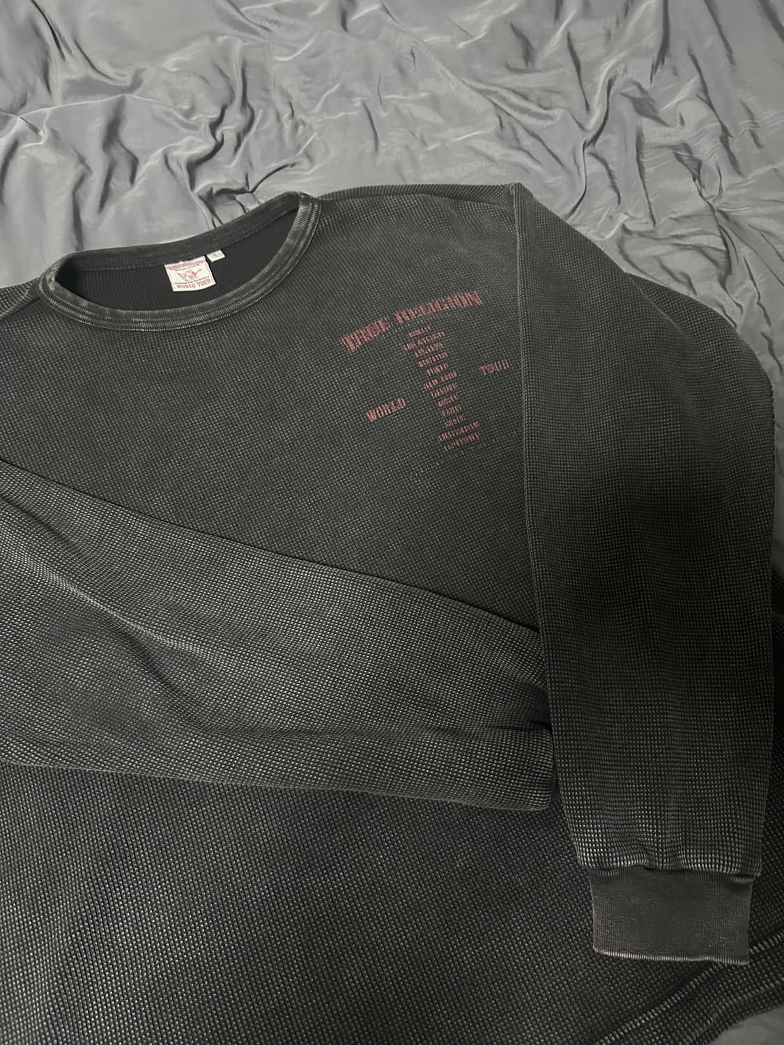 True Religion 트루릴리젼 월드투어 와플 워시드 롱슬리브 상품이미지1