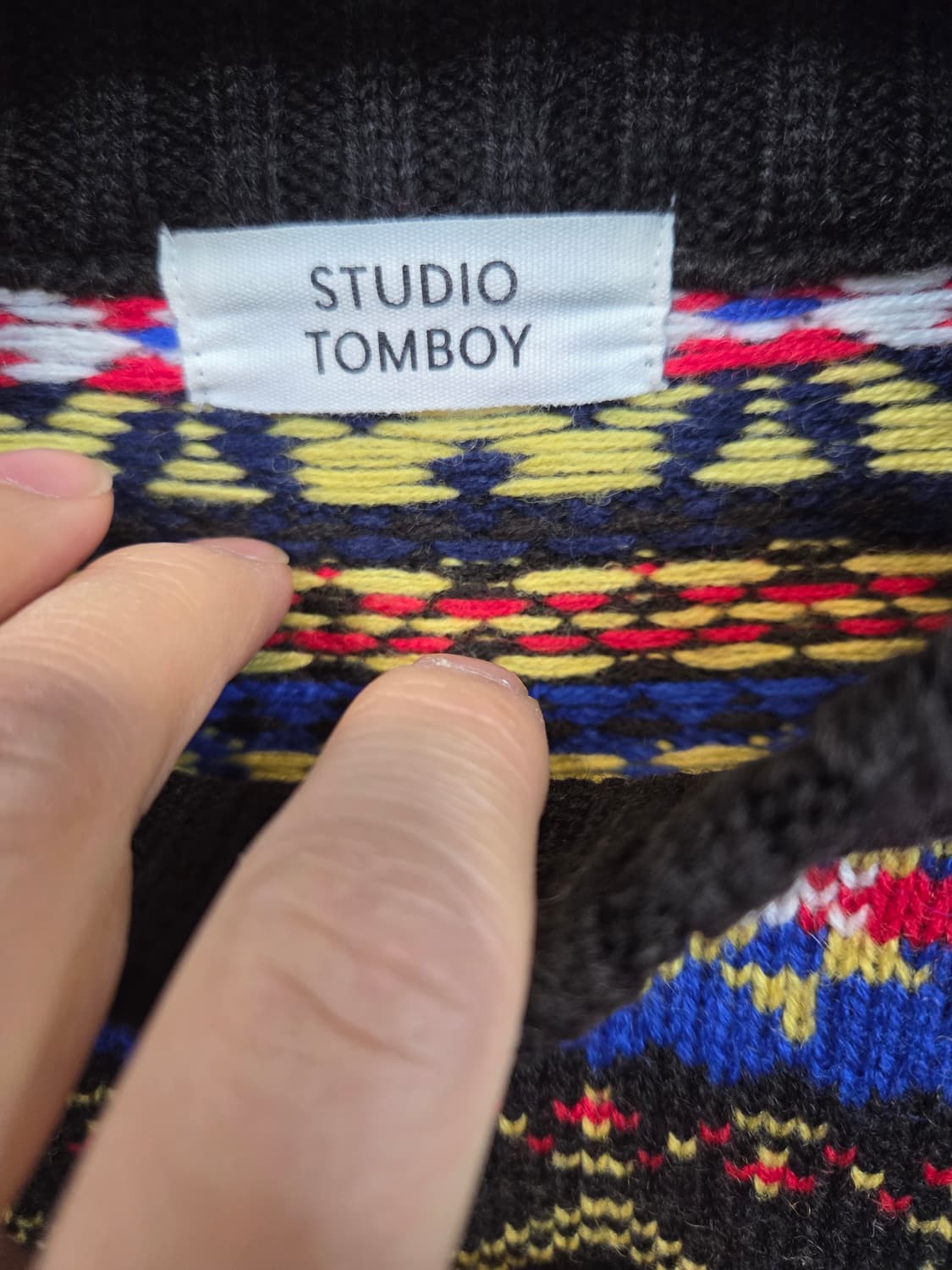 스튜디오 톰보이 믹스컬러 울 니트 프리  상품이미지3