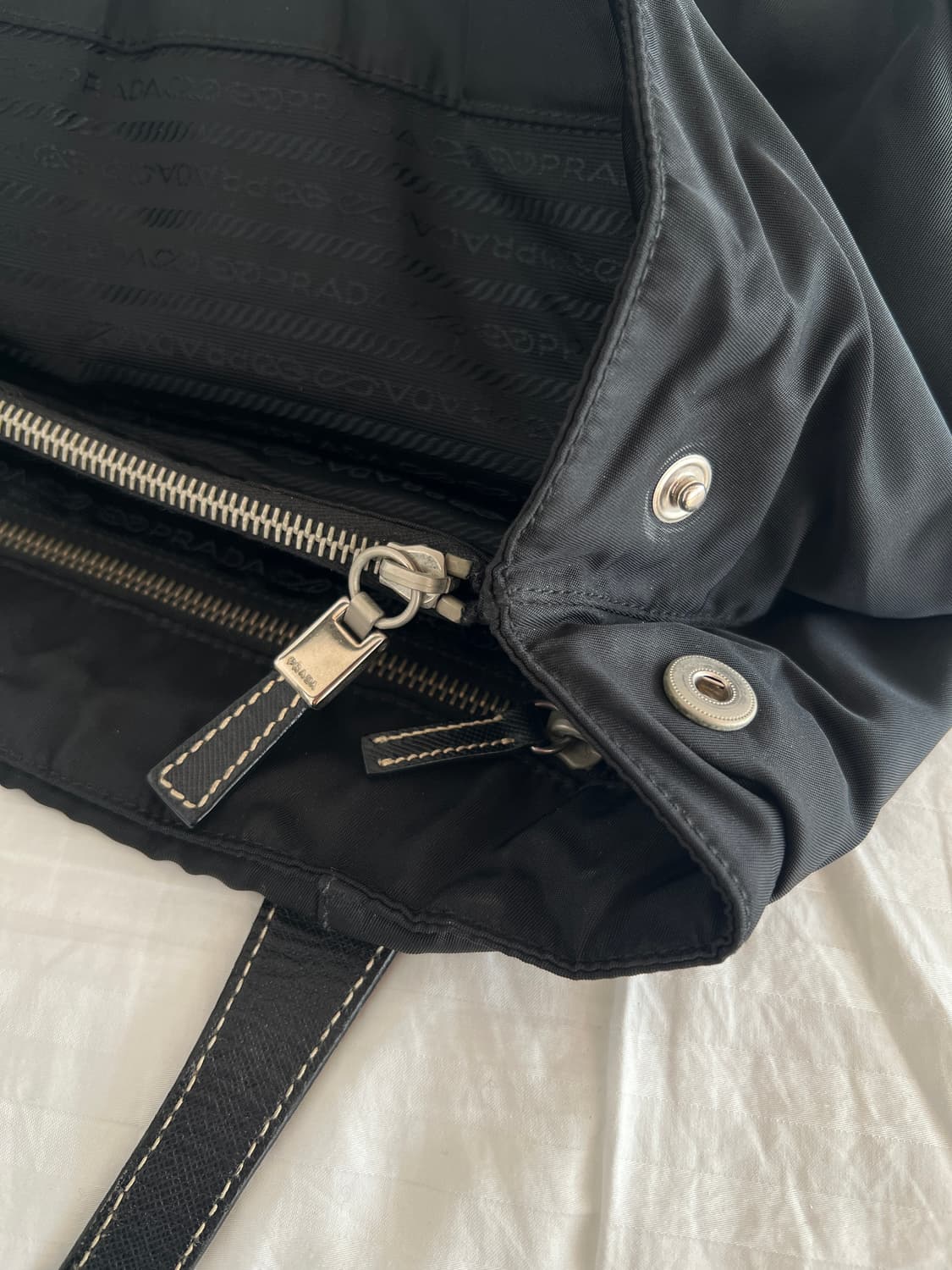 빈티지 프라다 포코노 레더 트리밍 숄더백 상품이미지7