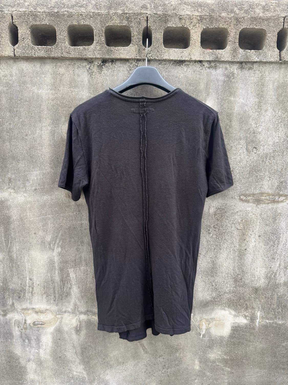 Blackmerle double neck tee(black/size L) 상품이미지2