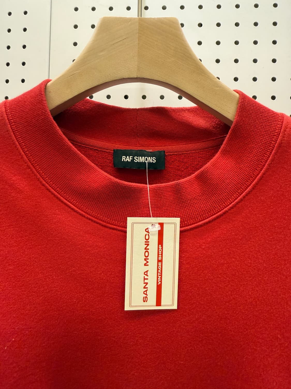 라프시몬스 레드 크루넥 스웻셔츠 U1692 상품이미지5