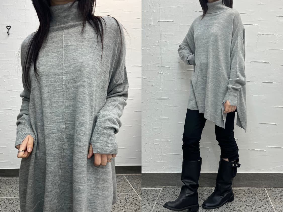 Flowy gray knit 상품이미지3