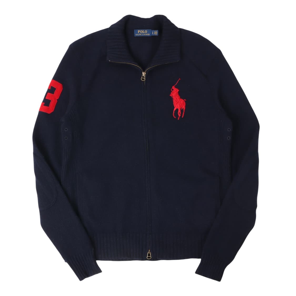 폴로 랄프로렌 네이비 빅포니 니트 집업 자켓 상품이미지1