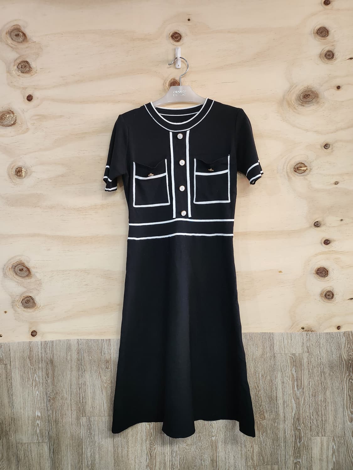 633) 반팔 니트 미디원피스 상품이미지1