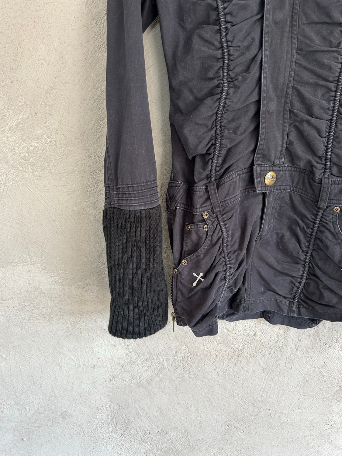 Heaven and  Earth 셔링 롱 펑크갸루 y2k 상품이미지3