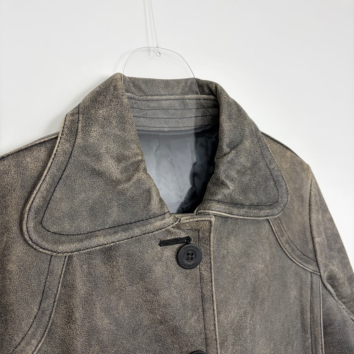 히스테릭글래머 빈티지 가공 가죽 코트 상품이미지2