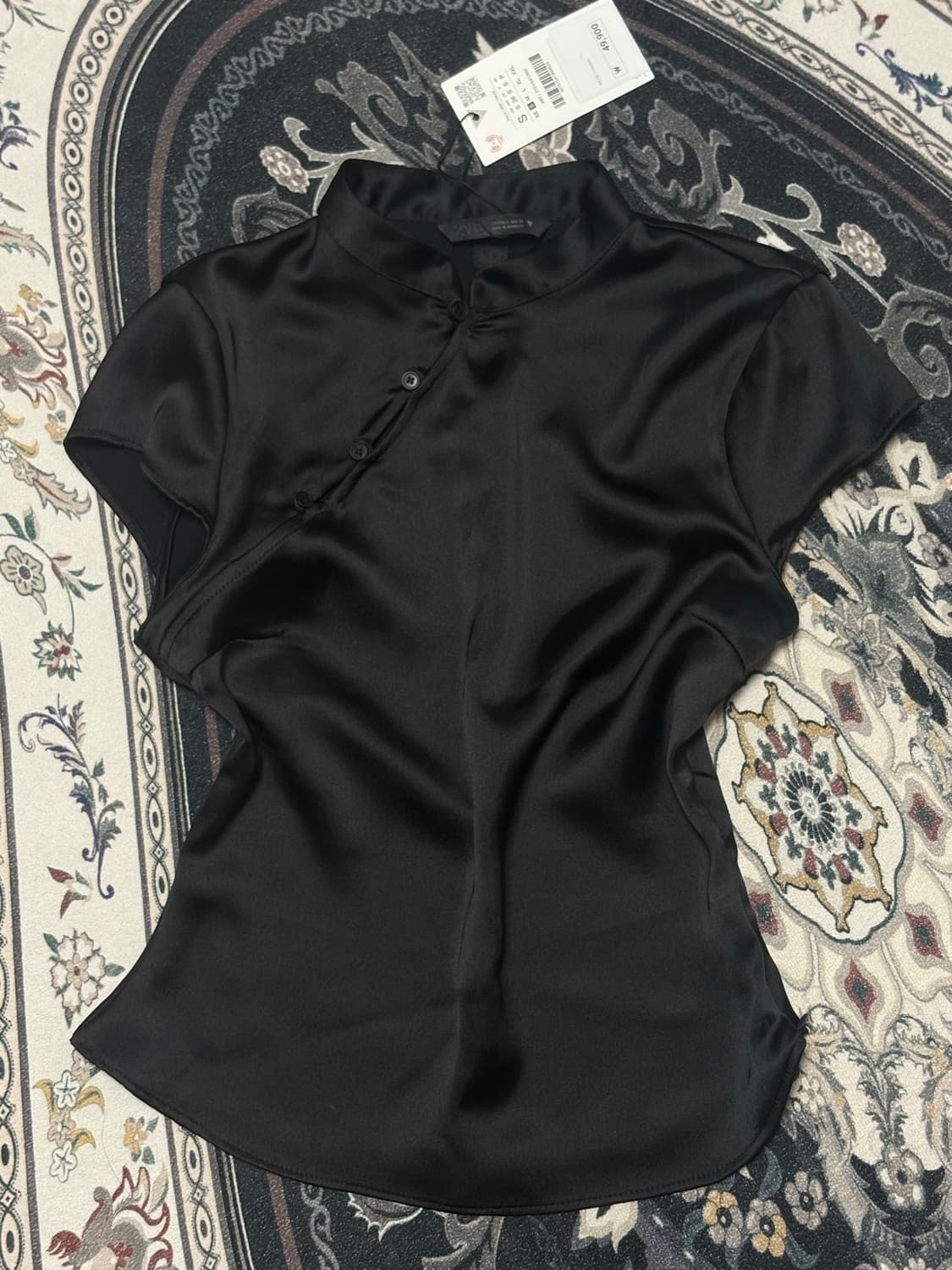 자라 치파오탑 블랙 s  상품이미지1