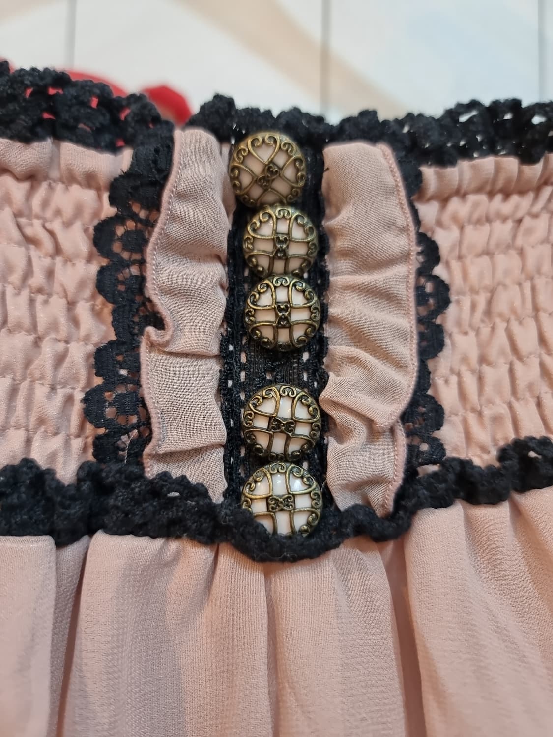 axes femme(액시즈팜) 로맨틱 자수 레이스 언발 원피스 상품이미지4