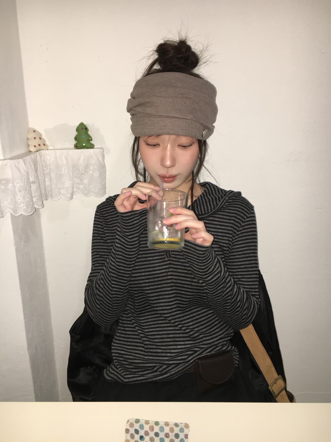 온스카 헤어밴드&비니 코코아 상품이미지2