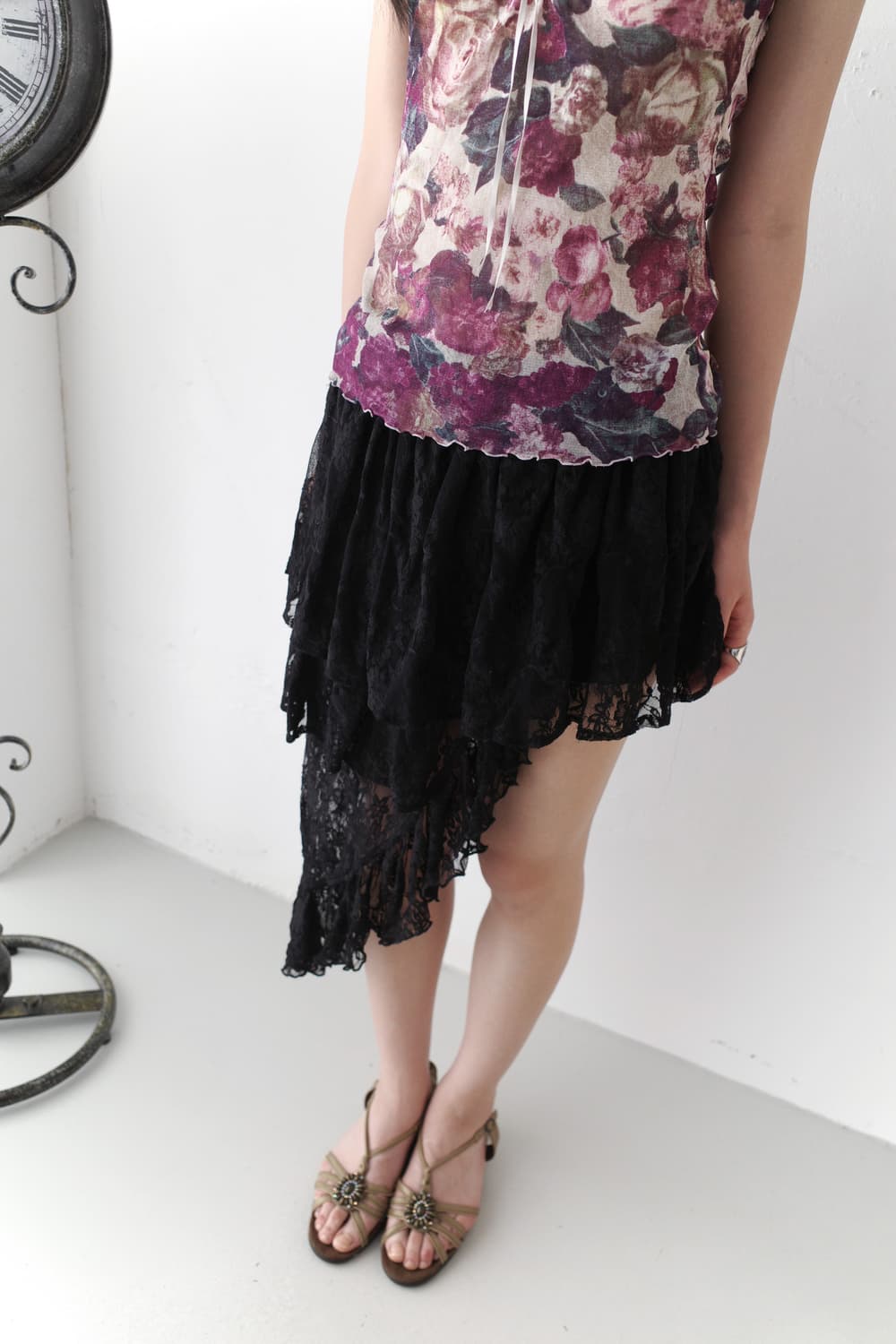 unbalanced lace skirt  상품이미지6