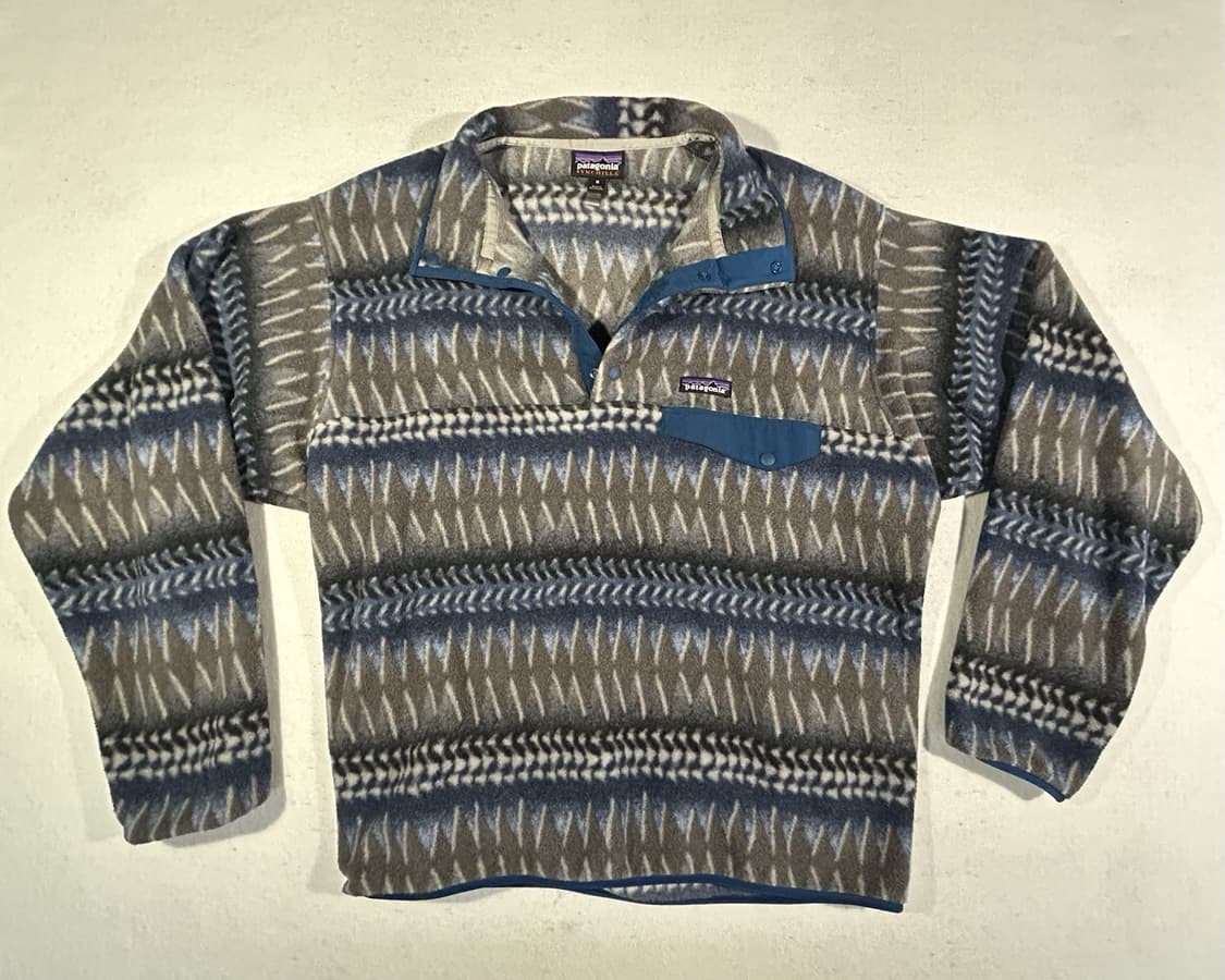 12FW 파타고니아 신칠라 스냅-T 블루/그레이 아즈텍 패턴 상품이미지1