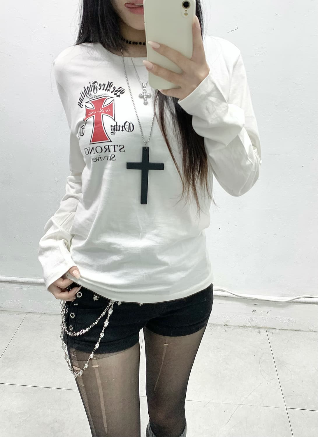 [IN THE ATTIC] 크로스 이글 펑크 롱슬리브 상품이미지3