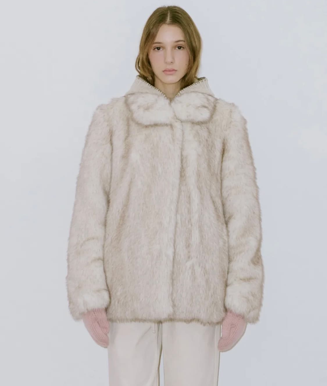 Sinoon 시눈 퍼자켓 (아이보리) 상품이미지1