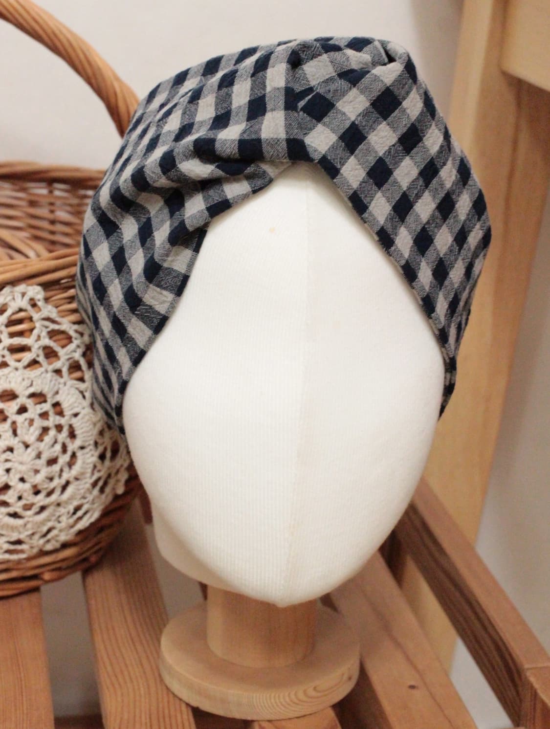 핸드메이드 코튼린넨 와이드 헤어밴드 상품이미지2