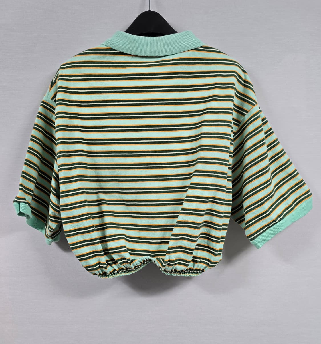 MOUSSY 마우지 스트라이프 크롭 카라티셔츠 상품이미지3