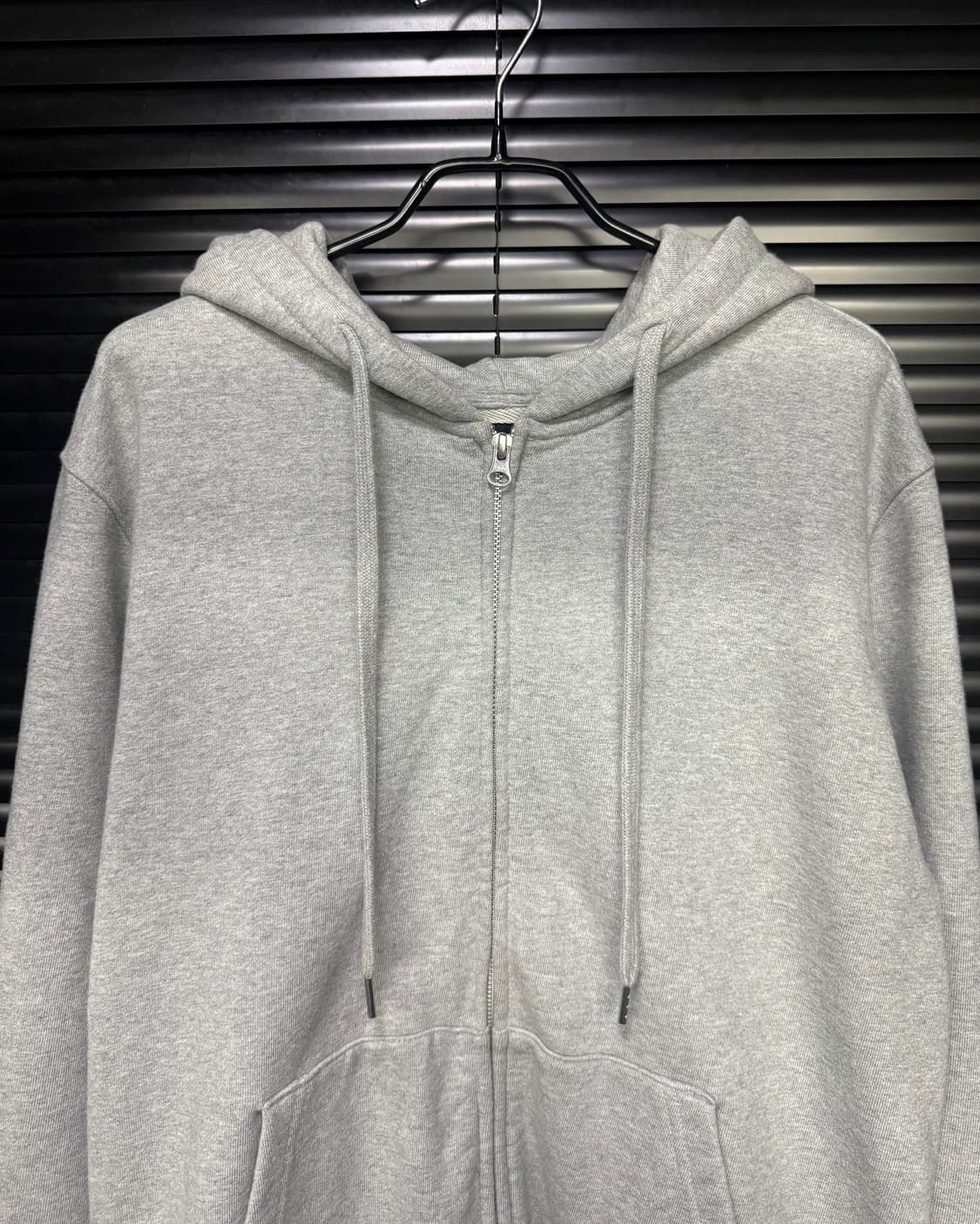 멜란지마스터 YKK 투웨이 지퍼 스웻 후드 집업 그레이 회색 M 95 상품이미지4