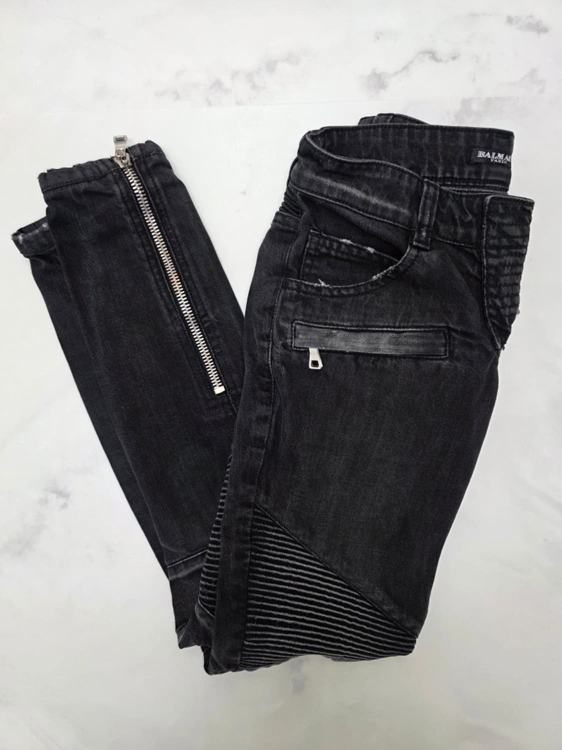 발망 BALMAIN 정품 바이커 스키니진 블랙 데님 25 상품이미지8