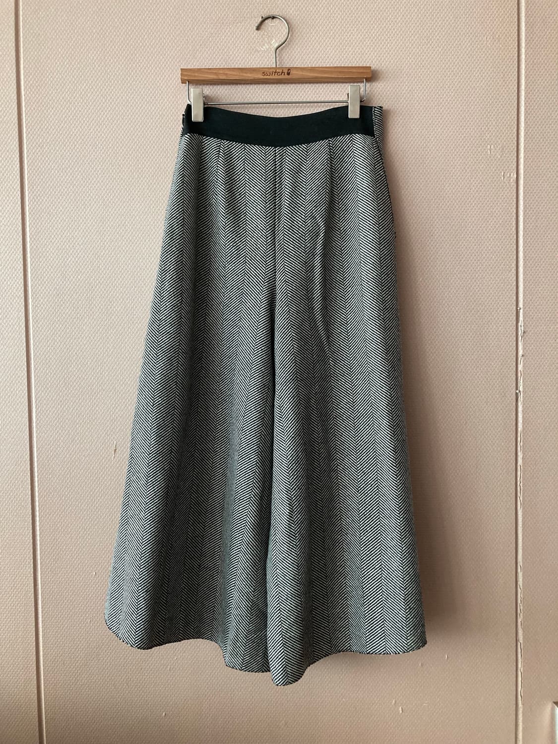 TIME 헤링본 와이드 팬츠 상품이미지1