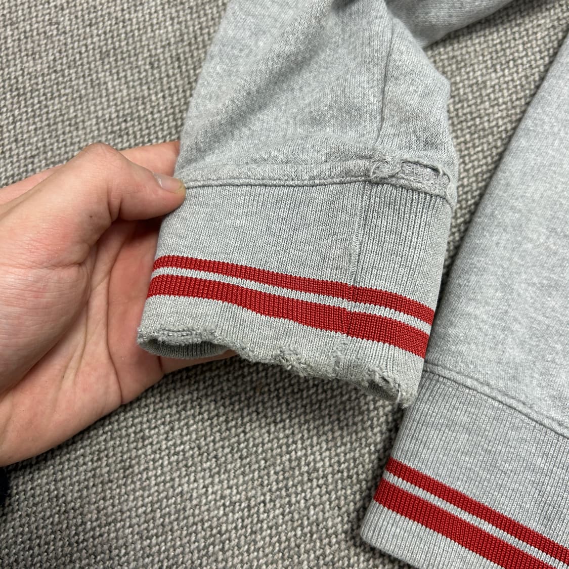 오니츠카타이거 빅로고 코튼 스웻집업(XL) 상품이미지5