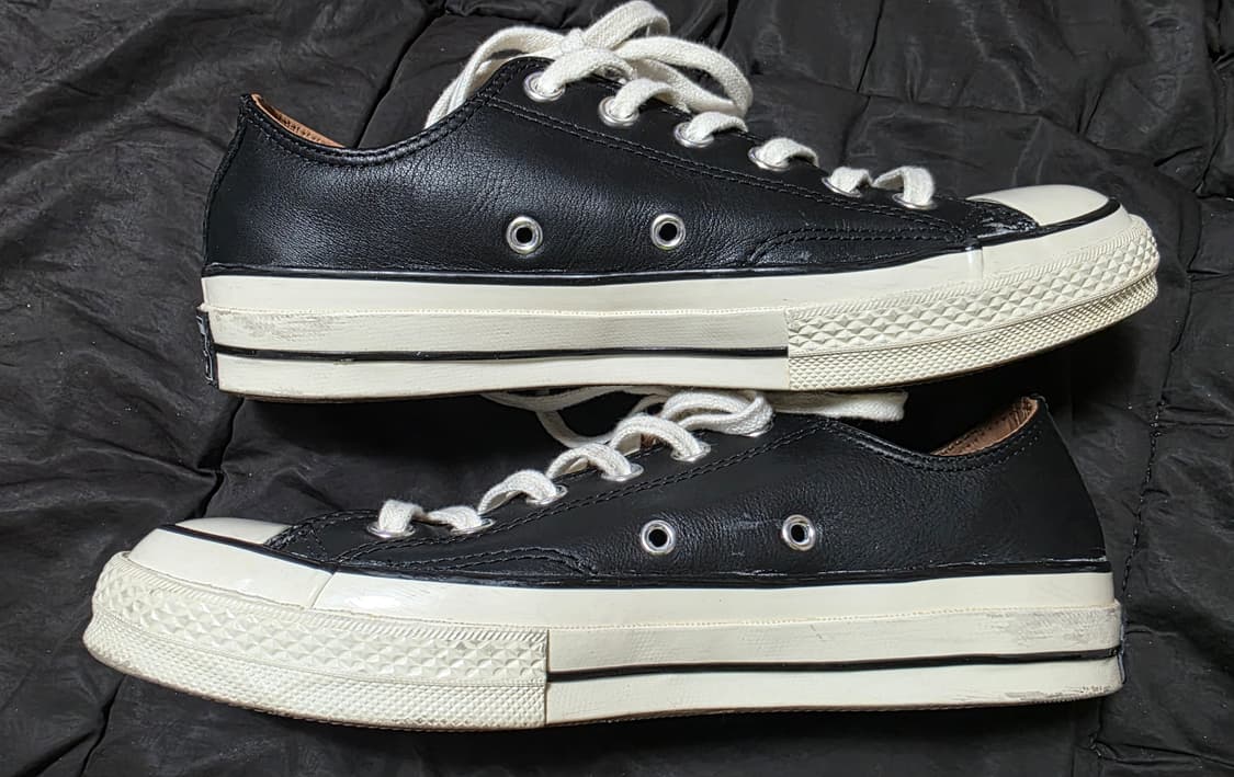 [250] 컨버스 척 70 로우 레더 블랙 (소가죽) 상품이미지10