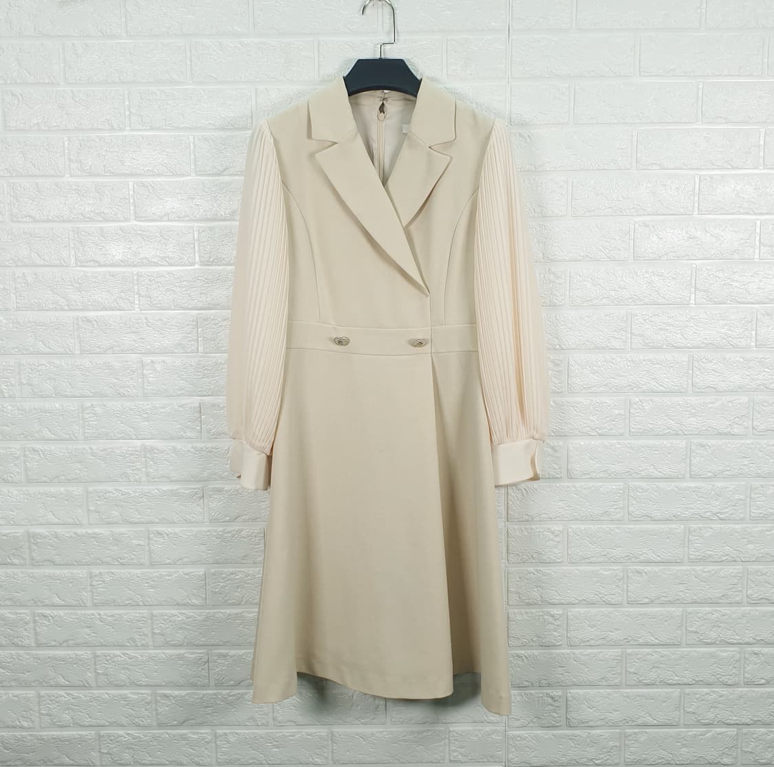 [55]JJ지고트 플리츠 볼륨 소매 카라 원피스 상품이미지2