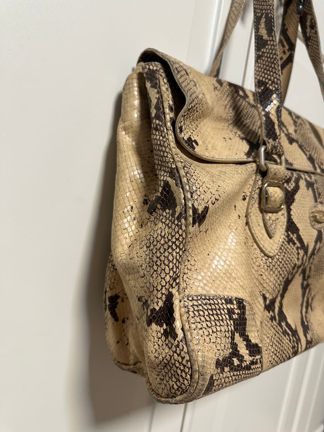 브릭스 BRIC'S 희귀템 리얼 뱀피 토드백 가방 상품이미지7