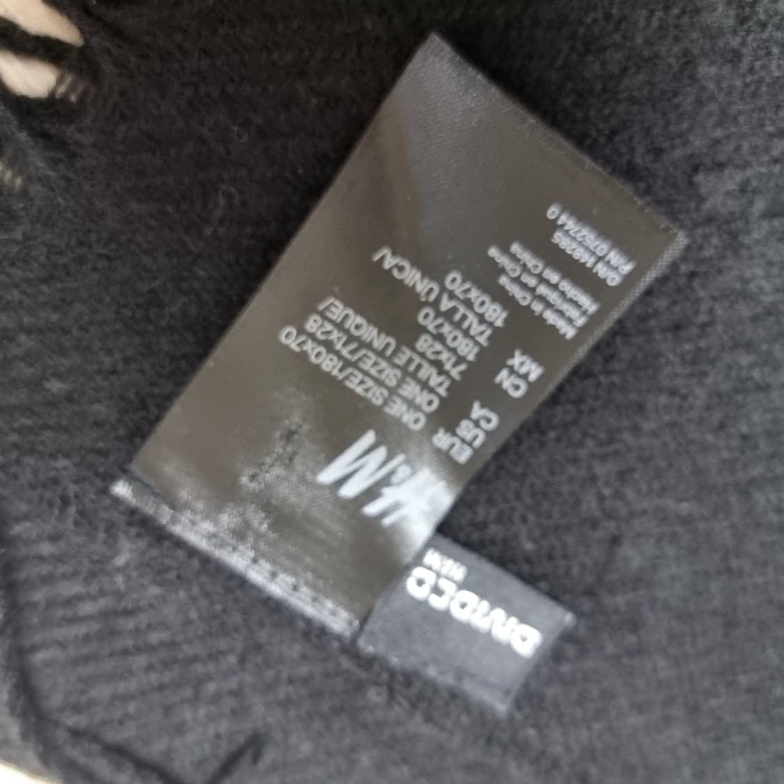 H/M 블랙 울 머플러 상품이미지5