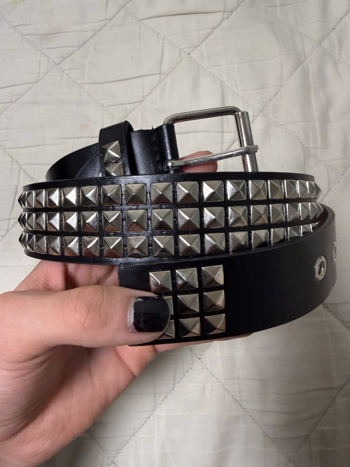 스터드 레더 벨트 상품이미지1