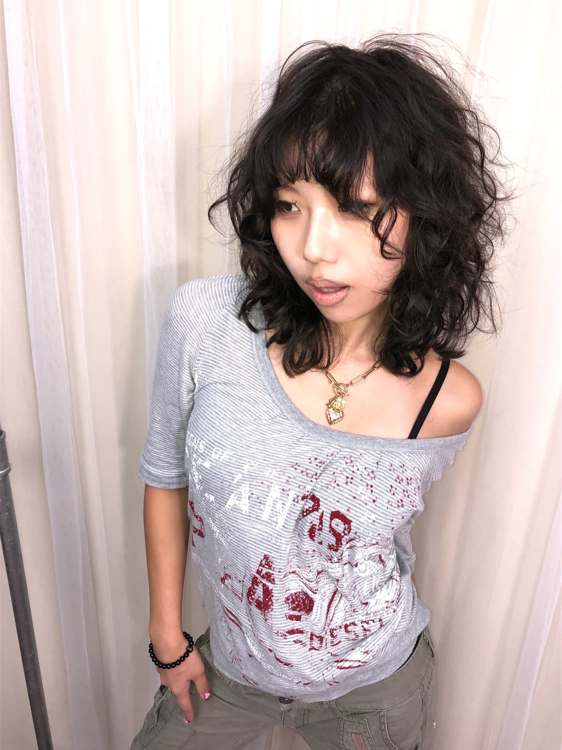 XS DIESEL 디젤 프린팅 스트라이프 티셔츠 상품이미지2