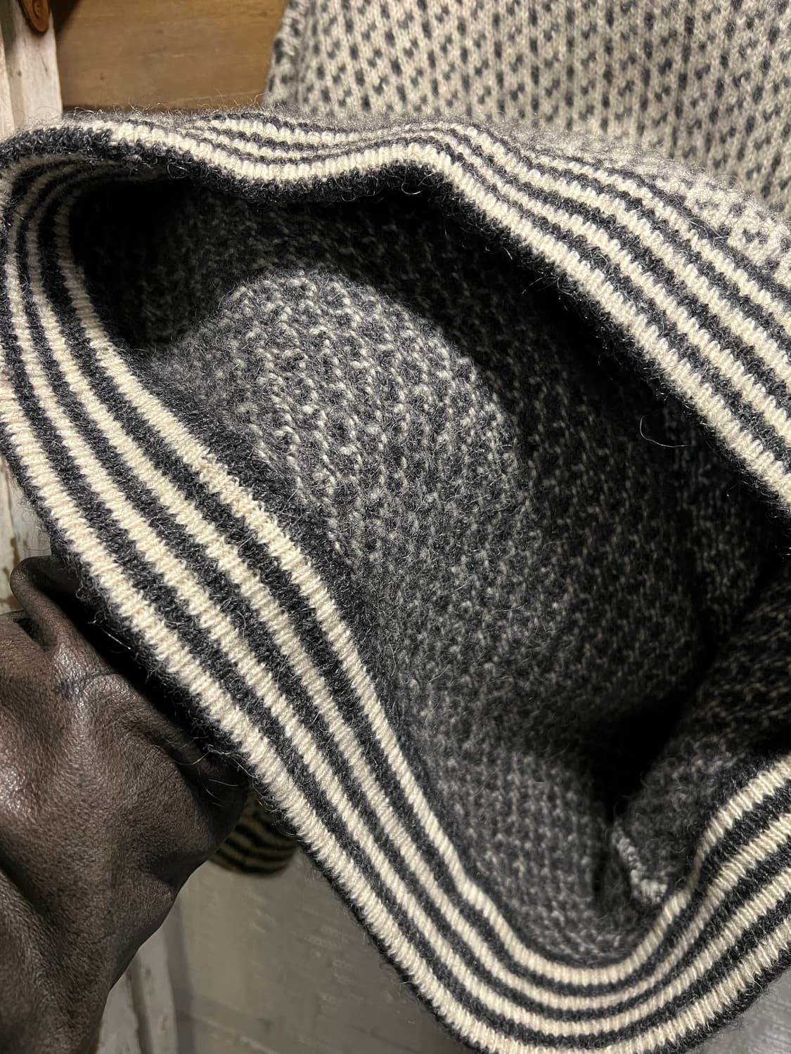 [XL]80's 엘엘빈 Made in Norway 버드아이 울 스웨터 상품이미지4