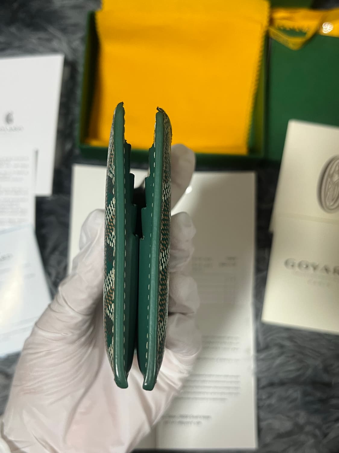 (풀박스)고야드 빅투와르 반지갑 그린 상품이미지7