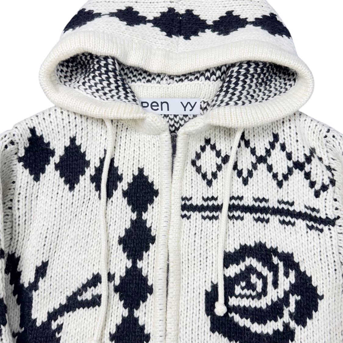 (1) OPEN YY 오픈 와이와이 로즈 앤 디어 니트 후드집업  상품이미지2