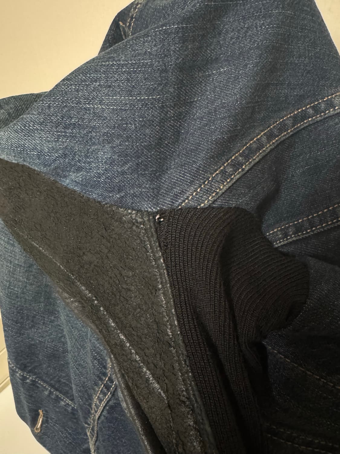 Rick Owens DRKSHDW 데님×레더 하이브리드 자켓 상품이미지7